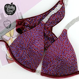 Pro Multi Color Cranberry NPC IFBB Fitness Bikini